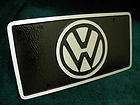 VW Volkswagen 3D Logo Blk Front License Plate Vanity Car Tag Emblem 