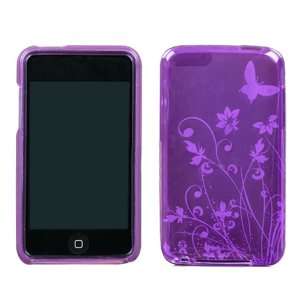  Apple Ipod Touch 2g/3g Purple Butterfly Flower Premium 