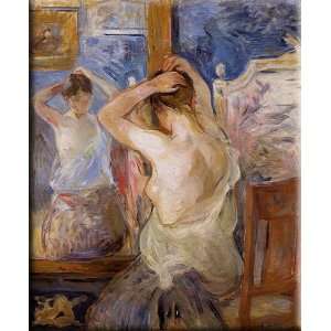   Mirror 13x16 Streched Canvas Art by Morisot, Berthe