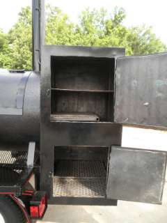 NEW CHARCOAL COOKER BBQ WOOD SMOKER GRILL WITH BLACK TRAILER  