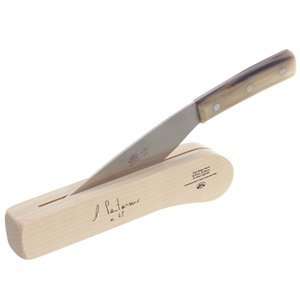 Berti Pontormo Knife Ox Horn With Wood Block  Kitchen 