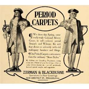  1906 Ad Zerman & Blackburne Period Carpets Tricorn Hat 