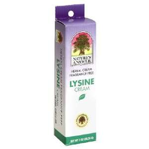  Natures Answer Lysine Cream, Fragrance Free, 1 Ounce 