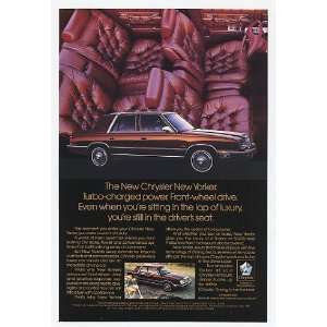 1987 Chrysler New Yorker Print Ad (9693) 
