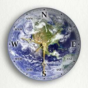  Earth Satellite Image 8 Silent Wall Clock