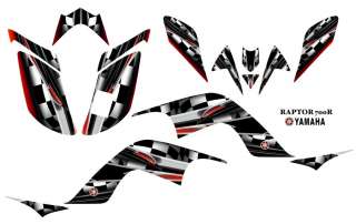 Yamaha Raptor 700 ATV Quad Graphics Decal kit #3002Red  