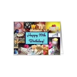  Collage 99th Birthday Card Card Toys & Games