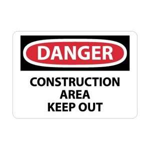  D404P   Danger, Construction Area Keep Out, 7 X 10 