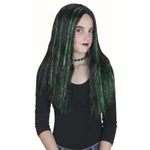  Girls Black & Green Witch Costume Wig Toys & Games