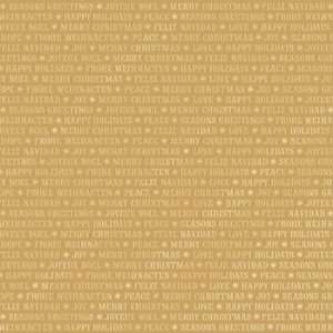  Christmas Cheer Gold Words Foil Paper   12 pack Arts 