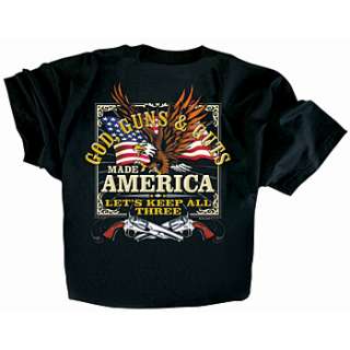 NEW God Guns Guts America Freedom Patriot Tee Black XL  