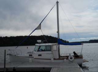 1985 Cape Dory 24 Trawler with Sail Rig and new custom 2011 trailer 