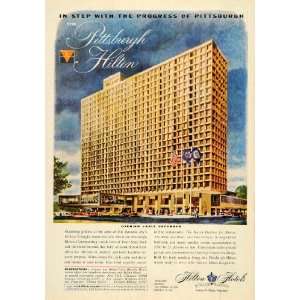   Ad Pittsburgh Hilton Hotel Carte Blanche J. Hammer   Original Print Ad