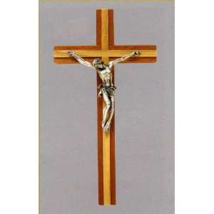  Wall Crucifix   10 Height   Metal and Wood   IMPORTED 