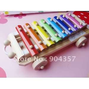  baby kids toys wooden hand piano serinette can drag 