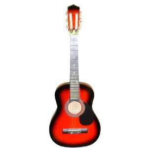  32 Inch Red Guitar with Black Pick Guard 