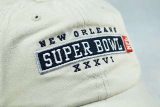 REEBOK Super Bowl XXXVI ADJUSTABLE CAP superbowl 36 khaki rams 