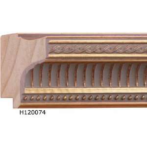  2 Ribbed Gold Wood Picture Frame Moulding