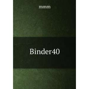  Binder40 mmm Books