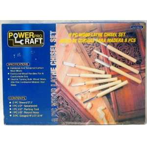    PowerCraft WLC8 8 Piece Wood Lathe Chisel Set