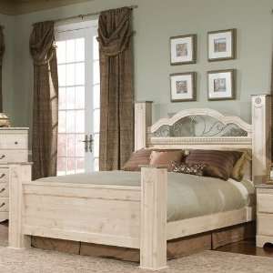   Furniture Seville Poster Bed in Simulated Jura Granite