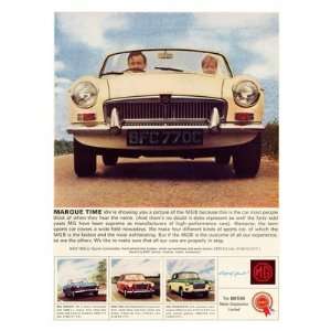  Retro Car Prints MGB Sport   Vintage Car Advertisement 1960s 