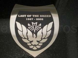 GM LICENSED, LAST OF THE BREED LOTB EMBLEM BADGE, MIRROR STAINLESS 
