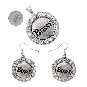  Fashion Jewelry ~ Bossy Accented with Clear Crystals 