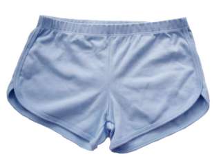 BNWT American Apparel Baby Blue Interlock Running Short Mini Shorts M 