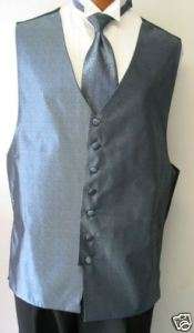 Light Blue Bill Blass Fullback Tuxedo Vest & Tie XLL  