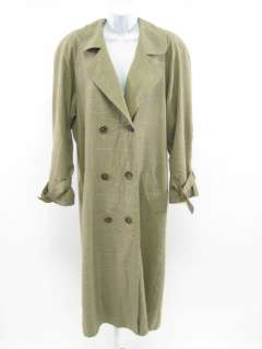 ANNETTE DEAN Plaid Double Breasted Trench Coat Size 6  