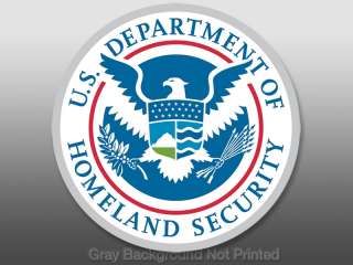 DHS Homeland Security Seal Sticker  decal logo us dept  