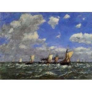   Inch, painting name Open Sea, By Boudin Eugène 