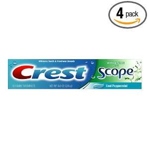 Crest Toothpaste Whitening with Scope, Cool Peppermint Flavor, 8 ounce 