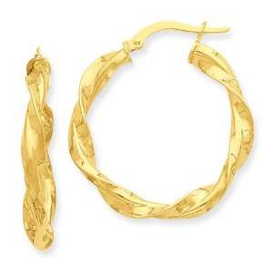  14k Twisted Hoop Earrings Jewelry