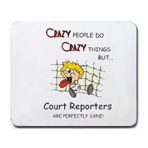  CRAZY PEOPLE DO CRAZY THINGS BUT Court Reporters ARE 