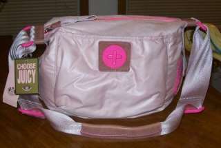 JUICY COUTURE PINK POLY/NYLON/LEATHER XBODY BAG RP$158 JUICY TURNLOCK 