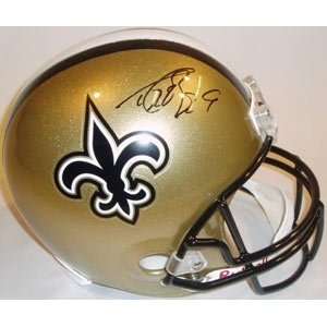  Drew Brees Autographed Helmet   Replica