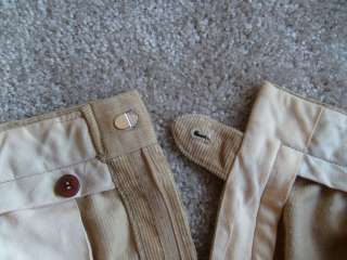   Tan CORDUROY Cotton Suit Blazer 38R & Pants 30 x 34 & Vest  