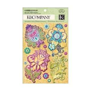  K&Company Abrianna Grand Adhesions Floral; 3 Items/Order 