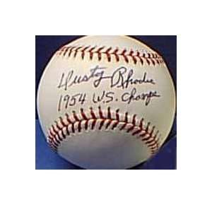  MLB Giants Dusty Rhodes # 26 Autographed Baseball Sports 