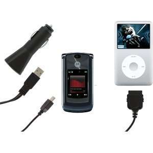    Motorola Mini USB& iPod Y Car Charg Cord Cell Phones & Accessories