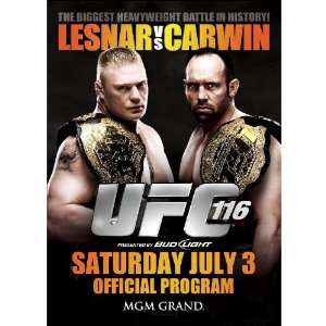 UFC 116 Official Program