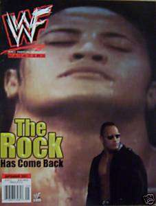 The Rock WWE WWF magazine September 2001 Jericho poster  