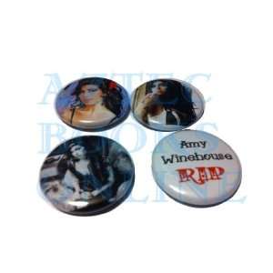  Amy Winehouse 1 Buttons, Set of 4 