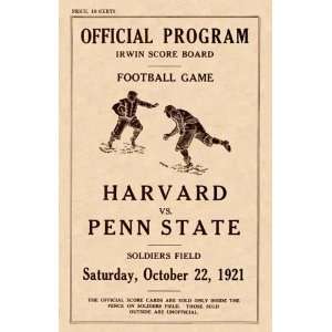  1921 Penn State Nittany Lions vs Harvard Crimson 36 x 48 
