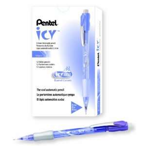  Pentel Icy Automatic Pencil, 0.5mm, Violet Barrel, Box of 