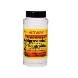  Glucosamine 750 mg Chrondroitin 600 dietary 60 caplets 