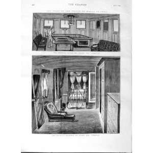   1875 PRINCE WALES SERAPIS SHIP BEDROOM SMOKING DIVAN
