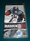 Madden NFL 07 EA Sports Sony PSP Football Game Shaun Alexander cover 